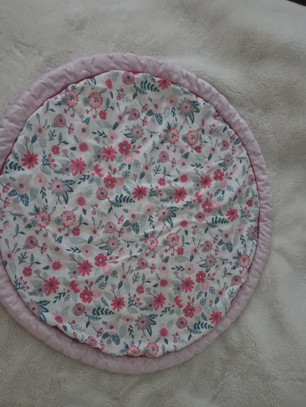 Round Floral Baby Play Mat - Pink Floral